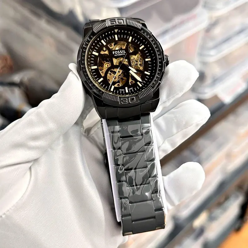 Fossil Bronsion Automatic Black Stainless Steel Men's Watch- ME3217